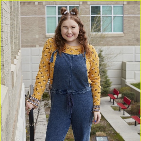 Free People Yellow New Age Print Cotton Blend Crew Neck Sweater - Picture 2 of 8